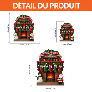 Plaque Acrylique Personnalisée – Décoration de Cheminée Familiale avec Prénoms