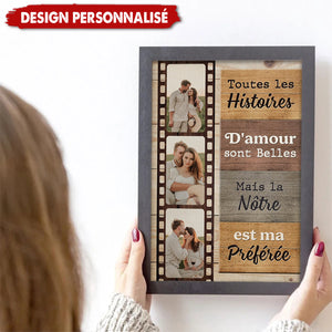 Affiche Personnalisée "Toutes les Histoires d'Amour" — Cadeau pour Couple