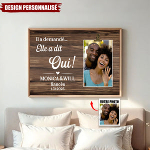 Affiche Personnalisée Couple avec Photo – Cadeau de demande en mariage pour un couple
