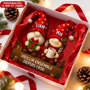Plaque Couple Personnalisée – Cadeau Noël Unique