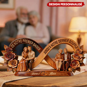 Plaque de couple personnalisée — Souvenir de Couple de Jeunesse à Vieillesse