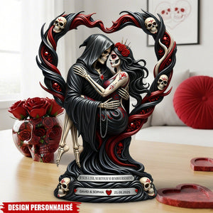 Plaque Acrylique "Amour Jusqu'à la Mort" – Cadeau Personnalisé pour Couple