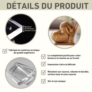 Papa/Maman, tu es la pièce qui nous unit – Plaque personnalisée en forme spéciale pour père/Mère