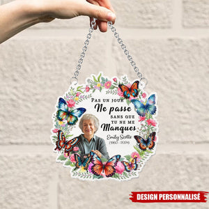 Ornement Attrape-Soleil Personnalisé à Suspendre à la Fenêtre-Mémoire d’un Être Cher