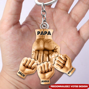Meilleur Papa du Monde – Porte-clés Personnalisé en Forme Spéciale pour Papa