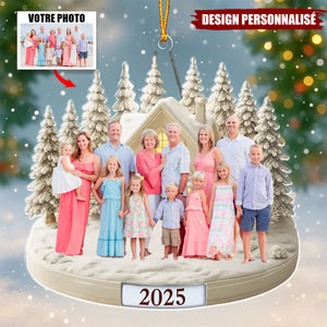 Ornement de Noël en Acrylique Personnalisé - Notre Pays des Merveilles d'Hiver