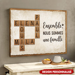 Affiche Familiale Personnalisée - Ensemble, Nous Sommes une Famille