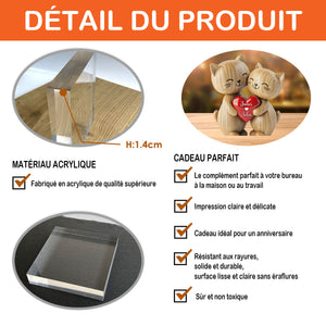 plaque Personnalisée – Chatons Amoureux avec Prénoms