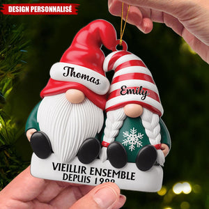 Décoration de Noël Couple Personnalisée - Vieillir Ensemble