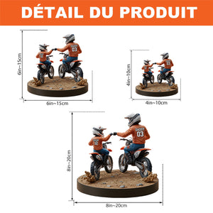 Plaque en acrylique personnalisée Père et Enfant en Moto – Cadeau Touchant pour la Fête des Pères