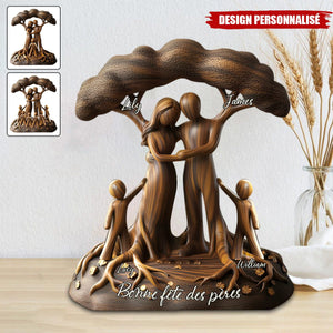 Plaque Personnalisée – Famille sous l’Arbre de Vie