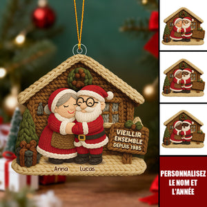 Ornement Personnalisé “Vieillir Ensemble” – Noms & Année Personnalisables