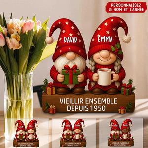 Plaque Couple Personnalisée – Cadeau Noël Unique