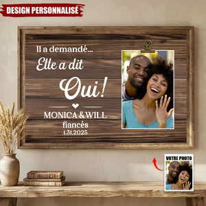 Affiche Personnalisée Couple avec Photo – Cadeau de demande en mariage pour un couple