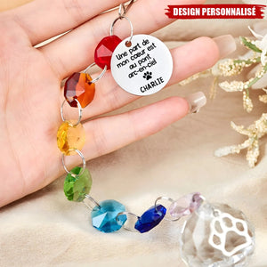 Suncatcher Cristal Personnalisé – Hommage à un Animal au Pont Arc-en-Ciel