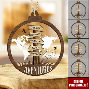 Ornement Acrylique Personnalisé – Notre aventure nous attend