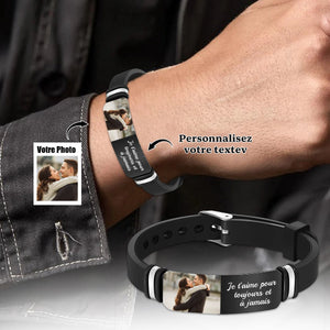 Bracelets Personnalisé Gravé Avec Photo Commémorant Les Cadeaux Pour Hommes