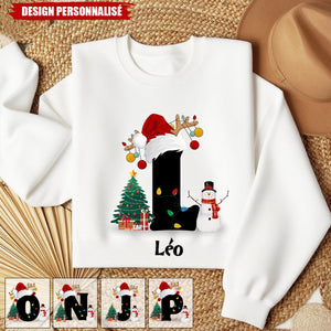 Sweat de Noël Personnalisé à Col Rond – Cadeau Unique pour Famille ou Couple