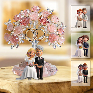 Plaque Personnalisée de Couple de Mariage - Souvenir de mariage pour couple