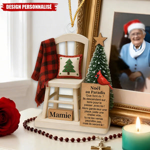Décoration Personnalisée “Noël au Paradis” – Hommage Émotionnel à un Être Cher