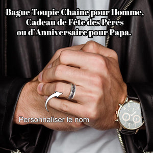 Bague Tournante Chaîne Homme – Acier Inoxydable Élégant et Moderne