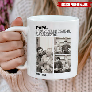 Tasse Personnalisée avec Photos – Papa, L’Homme. Le Mythe. La Légende