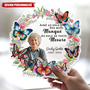 Ornement Attrape-Soleil Personnalisé à Suspendre à la Fenêtre-Mémoire d’un Être Cher