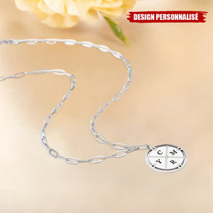 Collier Pendentif Boussole Personnalisé - Cadeau Élégant et Unique