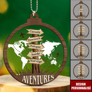 Ornement Acrylique Personnalisé – Notre aventure nous attend
