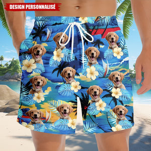 Short de bain personnalisé avec photo de votre animal – Look Estival et Unique