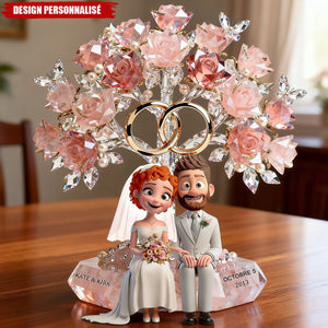 Plaque Personnalisée de Couple de Mariage - Souvenir de mariage pour couple