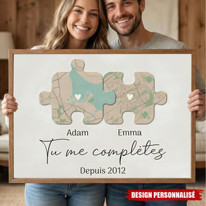 Affiche Personnalisée Couple - Tu Me Complètes