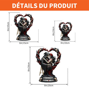 Plaque Acrylique "Amour Jusqu'à la Mort" – Cadeau Personnalisé pour Couple