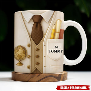 Mug Personnalisé Professeur – Cadeau Unique pour Enseignant avec Nom et Année
