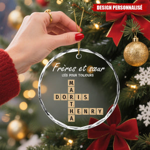 Décoration de Noël Personnalisée – Frères et Sœurs Liés Pour Toujours