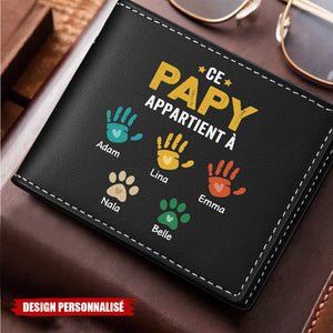 Portefeuille Personnalisé -Ce Papa Appartient à Ses Amours