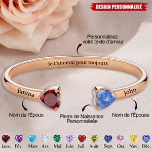 Je t’aimerai pour toujours - Bracelet Amour Éternel Personnalisé