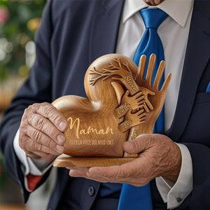 Papa/Maman, tu es la pièce qui nous unit – Plaque personnalisée en forme spéciale pour père/Mère