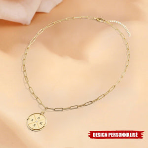 Collier Pendentif Boussole Personnalisé - Cadeau Élégant et Unique