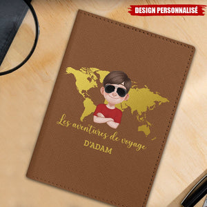 Porte Passeport Personnalisé - Les Aventures De Voyage
