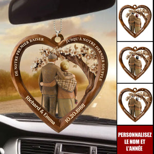 Ornement de Voiture Vieillir Ensemble — Personnalisé avec Vos Noms & Date
