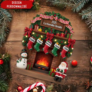 Plaque Acrylique Personnalisée – Décoration de Cheminée Familiale avec Prénoms