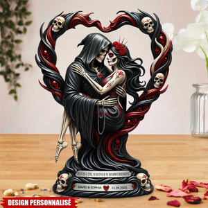 Plaque Acrylique "Amour Jusqu'à la Mort" – Cadeau Personnalisé pour Couple