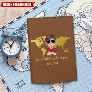 Porte Passeport Personnalisé - Les Aventures De Voyage