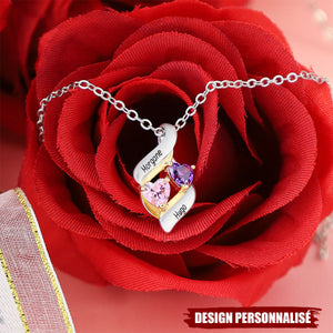 Collier Cœurs Entrelacés Personnalisé – Cadeau Romantique et Unique