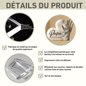 Plaque souvenir pour papa/Maman personnalisée – “Papa/Maman, tu es la pièce qui nous unit”