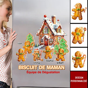 Autocollant Personnalisé de Noël – Biscuit de Noël en Famille