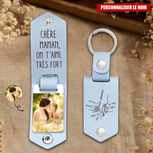 Porte-clés personnalisé pour Maman– Nom personnalisé avec photo