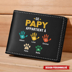 Portefeuille Personnalisé -Ce Papa Appartient à Ses Amours