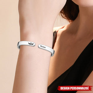 Bracelet Commémoratif Personnalisé – Gravure avec Noms et Messages Spéciaux